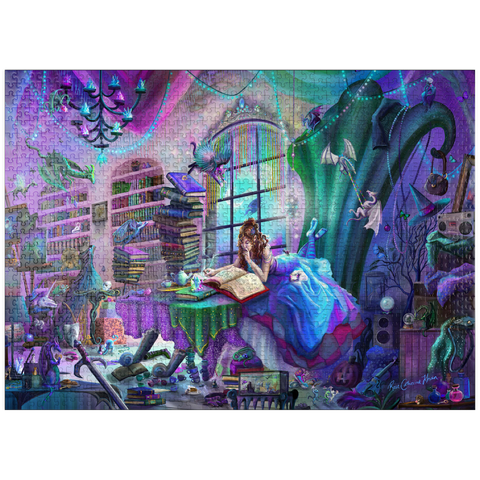 Rose Khan : Magic Study Violet Edition 1000 Piece Puzzle (Signed By Artist)