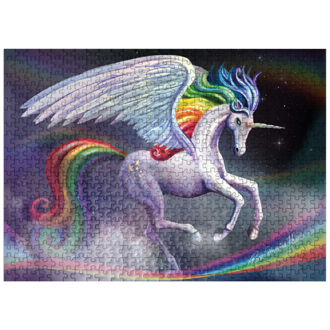 Rose Khan : Rainbow Unicorn 500 Piece Puzzle (Signed By Artist)