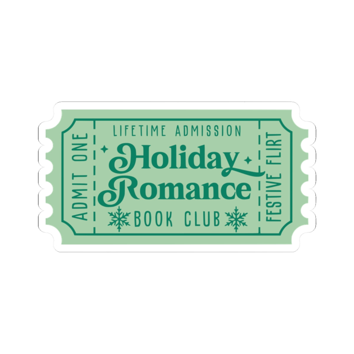 Holiday Romance Book Club Ticket Kiss-Cut Stickers (Available Online Only)