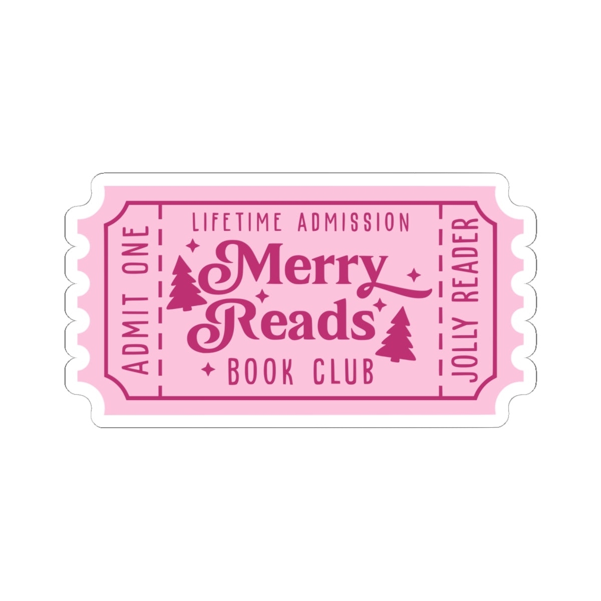 Merry Reads Book Club Ticket Kiss-Cut Stickers (AVAILABLE ONLINE ONLY)