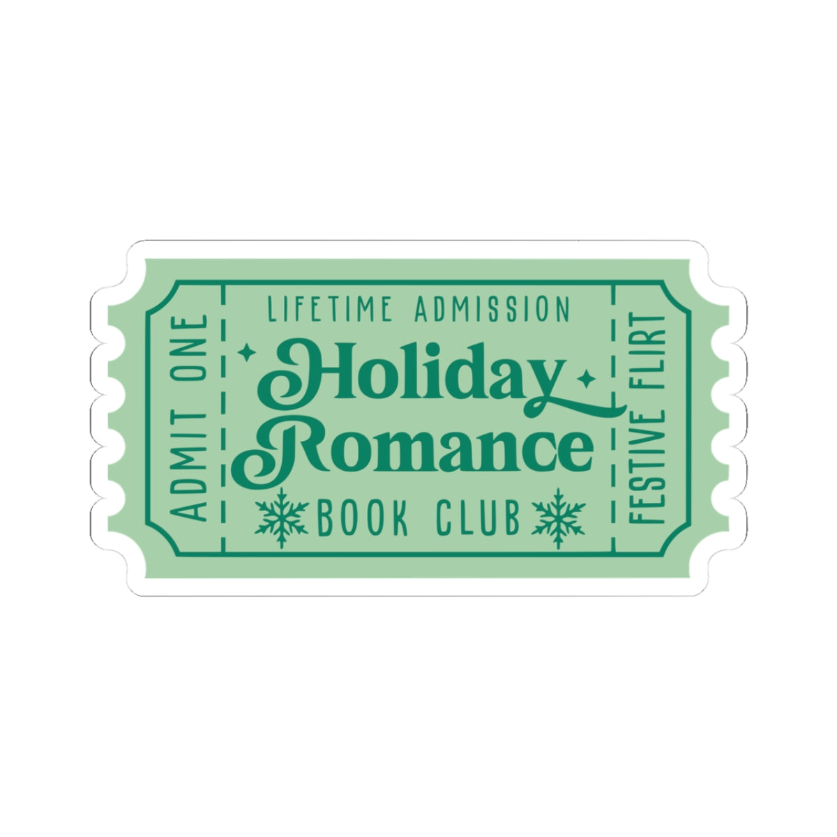 Holiday Romance Book Club Ticket Kiss-Cut Stickers (Available Online Only)