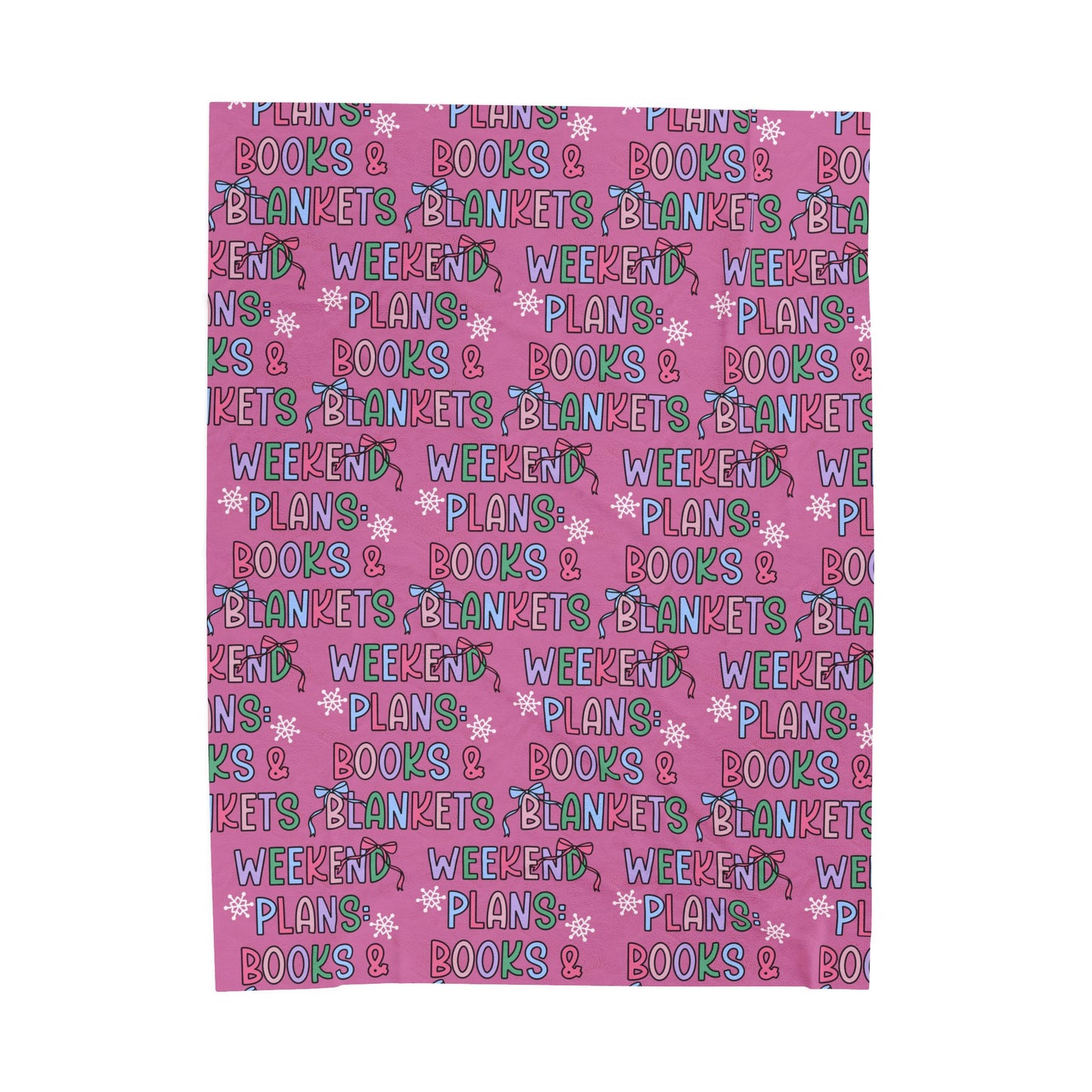 Weekend Plans: Books & Blankets Velveteen Plush Blanket (Available Online Only)