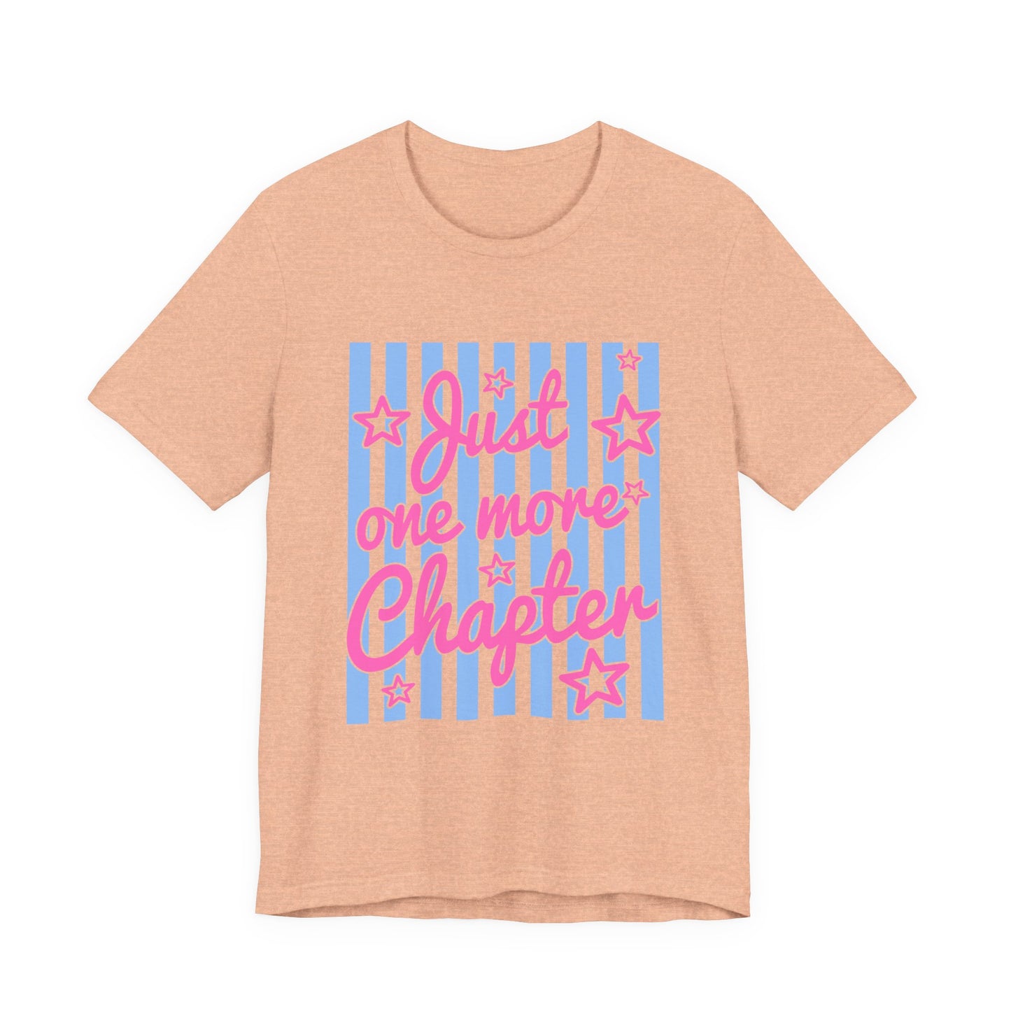 Just One More Chapter Tee — Coquette Blue & Pink Book Lover T-Shirt