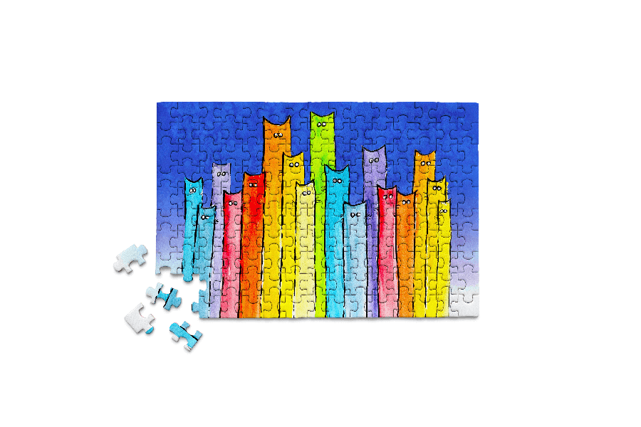 Micro Puzzles - A Pride of Cats Mini jigsaw puzzle gift for mom trend