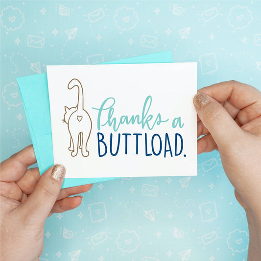 Colette Paperie - Thanks a Buttload Cat Funny Recycled Greeting Card