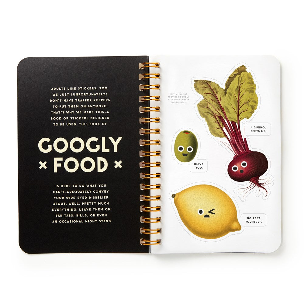 Googly Food Sticker Book by Brass Brass Monkey, Galison (Copy)