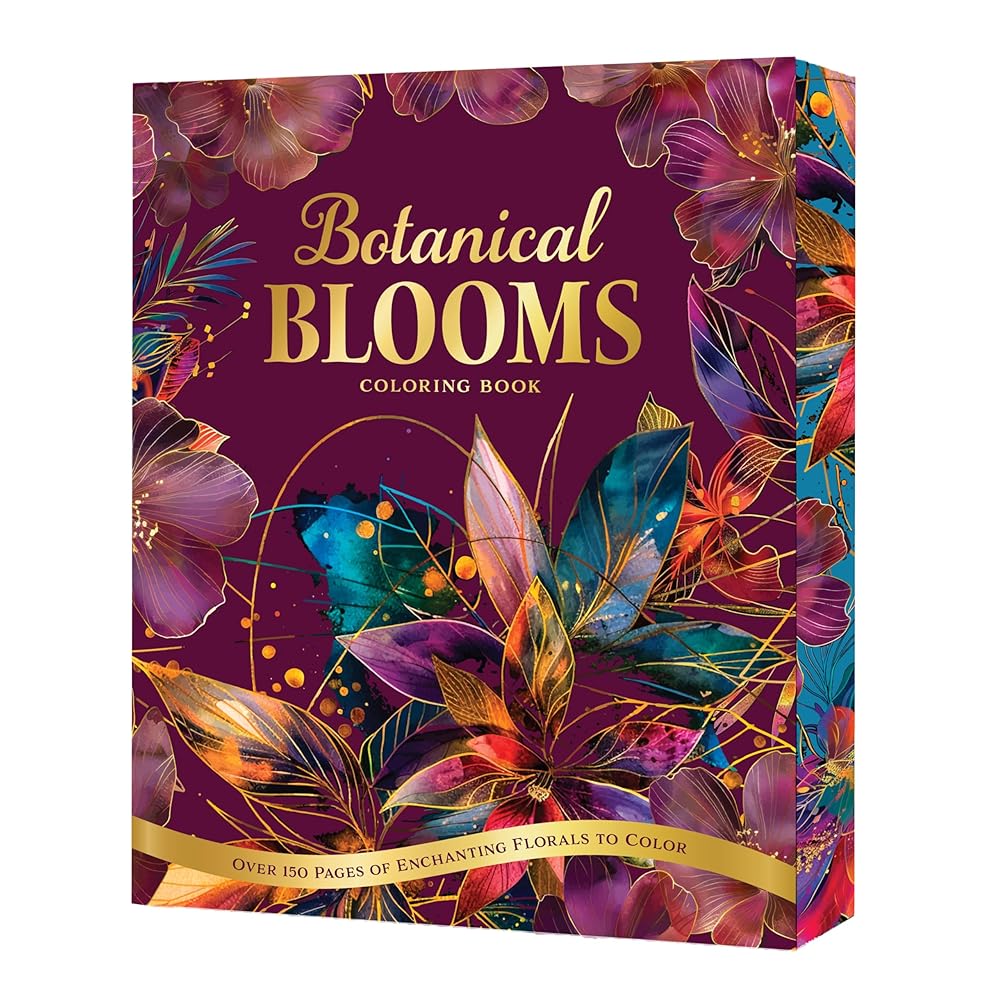 Botanical Blooms Coloring Book: Over 150 Pages of Enchanting Florals to Color (Chartwell Deluxe Spredges Editions) cover image