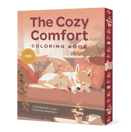 The Cozy Comfort Coloring Book: A Calming Coloring Adventure - More Than 100 Pages to Color! (Chartwell Deluxe Spredges Editions) cover image