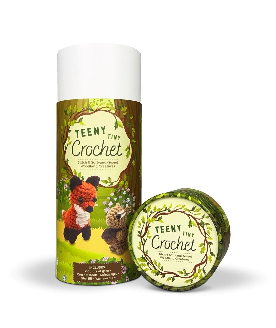 Teeny Tiny Crochet: Stitch 6 Soft-and-Sweet Woodland Creatures – Includes 7 Colors of Yarn, Crochet hook, Safety Eyes, Fiberfill, Yarn needle by Editors of Chartwell Books