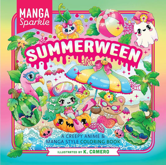 Manga Sparkle: Summerween: A Creepy Anime & Manga Style Coloring Book cover image