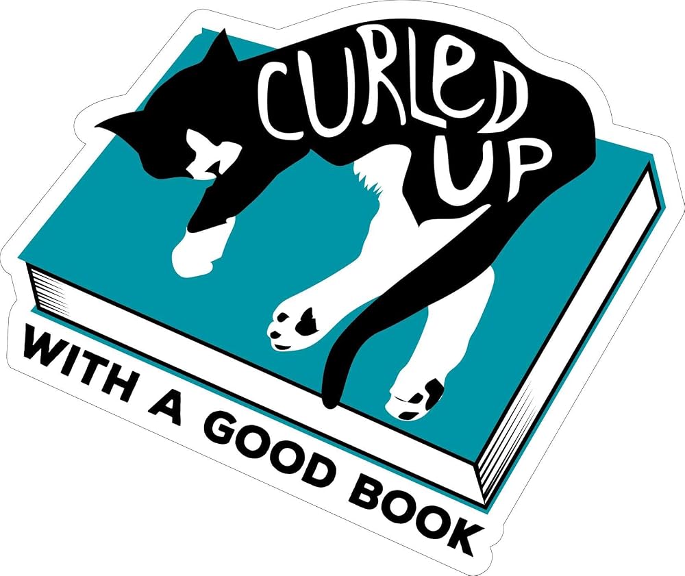 Curled Up With a Good Book Sticker (Pack of 6) cover image