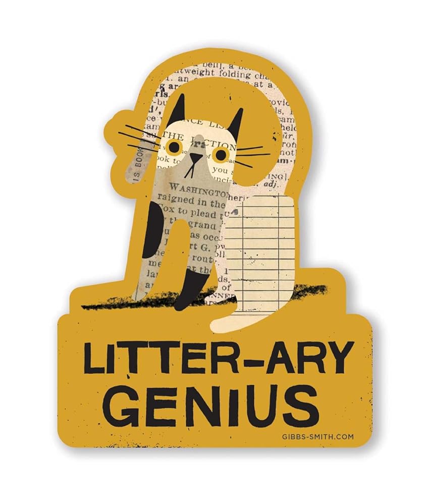 Literr-ary Genius Sticker (Pack of 6) cover image