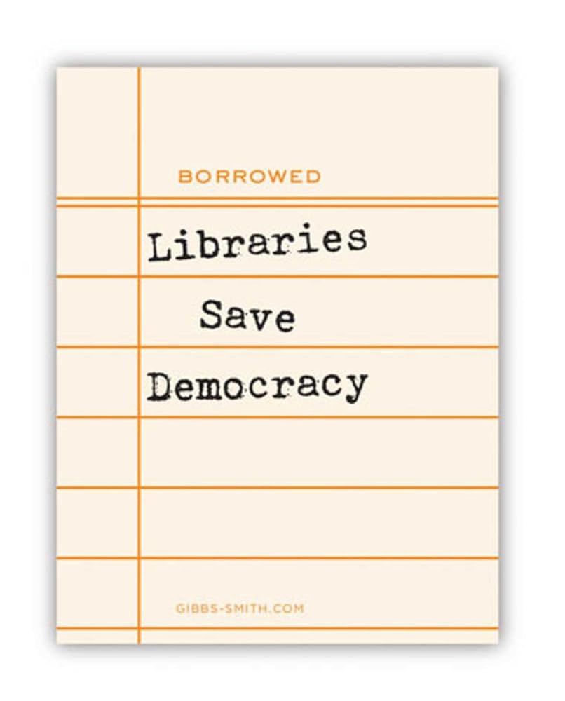 Libraries Save Democracy Sticker (Pack of 6) cover image