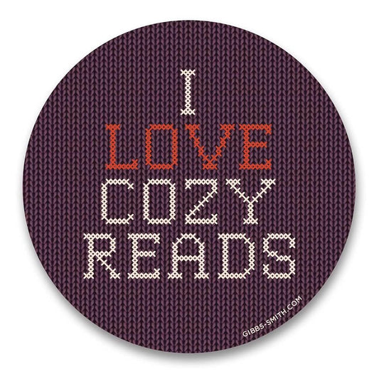 I Love Cozy Reads Sticker (Pack of 6) (Gibbs Smith Stickers) cover image