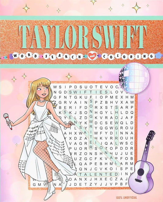 Taylor Swift Word Search and Coloring (Coloring Book & Word Search) cover image