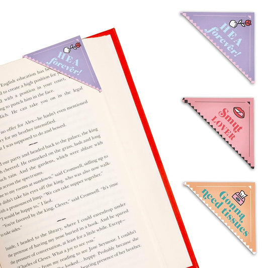 Knock Knock Romance Lovers Bookmark Corners, Set of 3 Unique Cardstock Bookmarks (Knock Knock Bookmark Corners) cover image