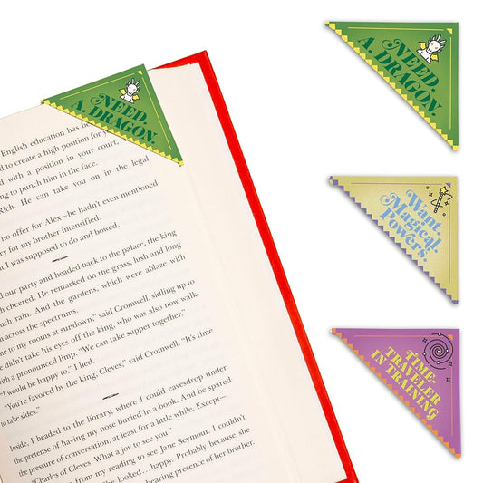 Knock Knock Fantasy Lovers Bookmark Corners, Set of 3 Unique Cardstock Bookmarks (Knock Knock Bookmark Corners) cover image