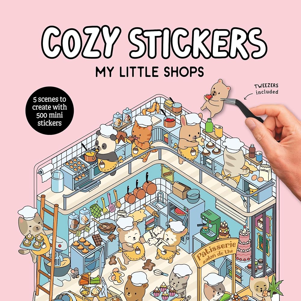 Cozy Stickers: My Little Shops: 5 scenes to create with 500 mini stickers cover image