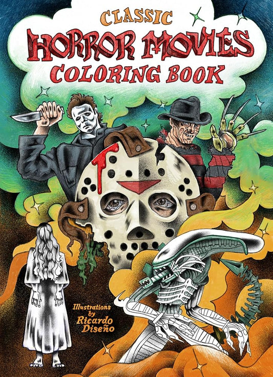 Classic Horror Movies Coloring Book cover image