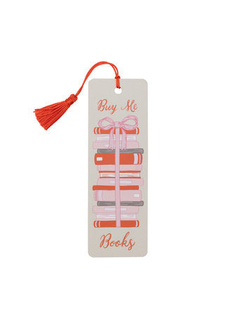 Out of Print: Buy Me A Book Stack Bookmark