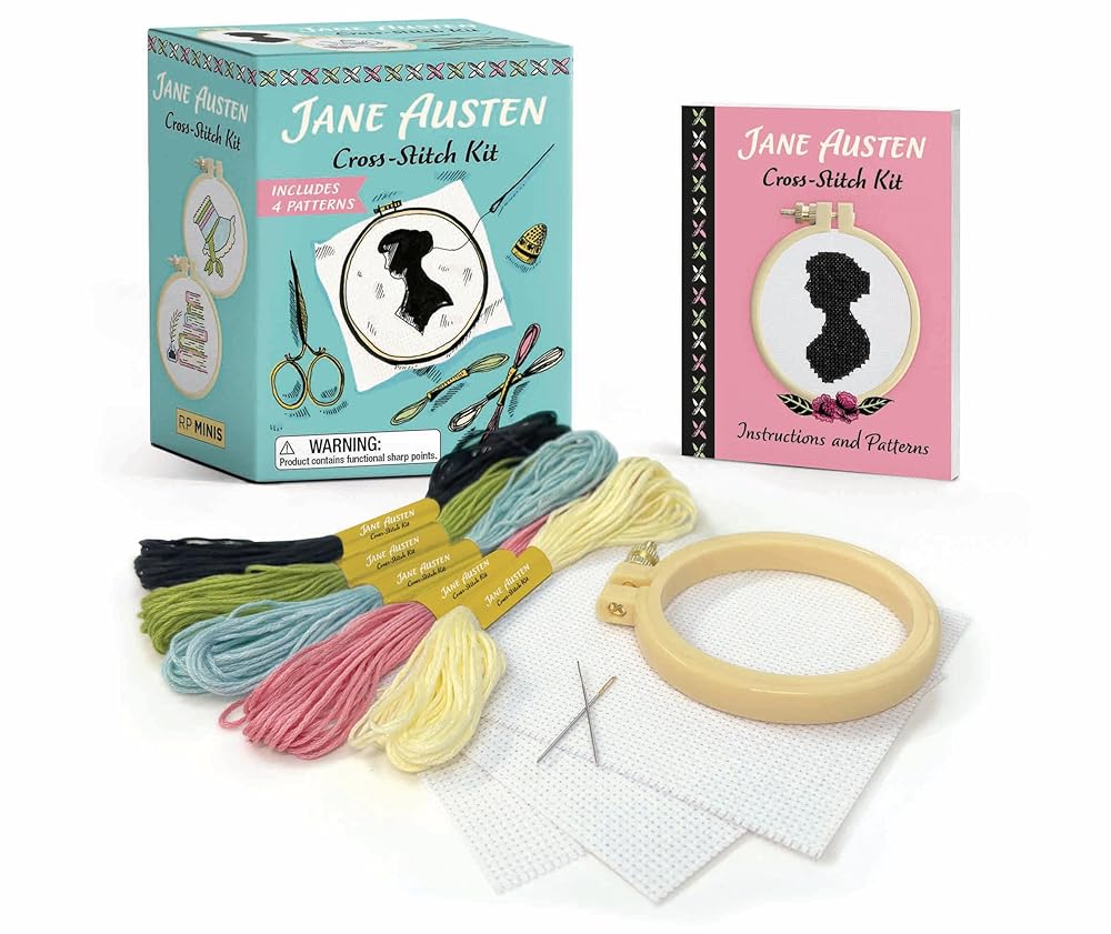 Jane Austen Cross-Stitch Kit: Includes 4 Patterns (RP Minis) cover image