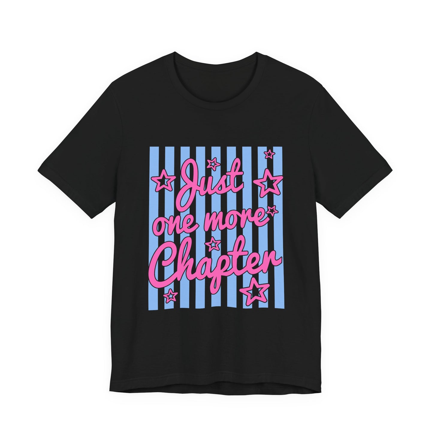 Just One More Chapter Tee — Coquette Blue & Pink Book Lover T-Shirt