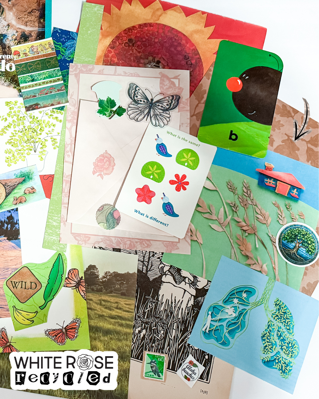 White Rose Recycled: Junk Journal Kit - Nature Themed Kit