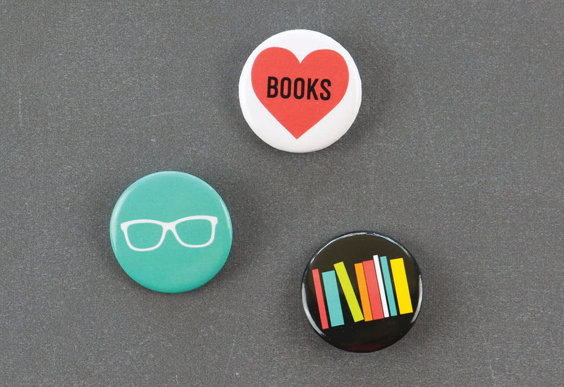 Bookworm Buttons | Public School Paper Co.