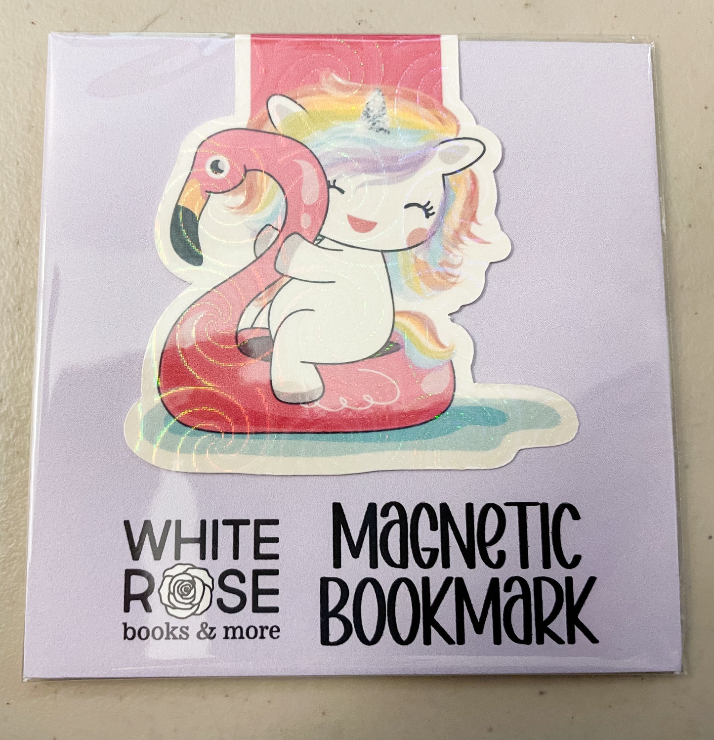 Summer Unicorn on Floatie Magnetic Bookmark