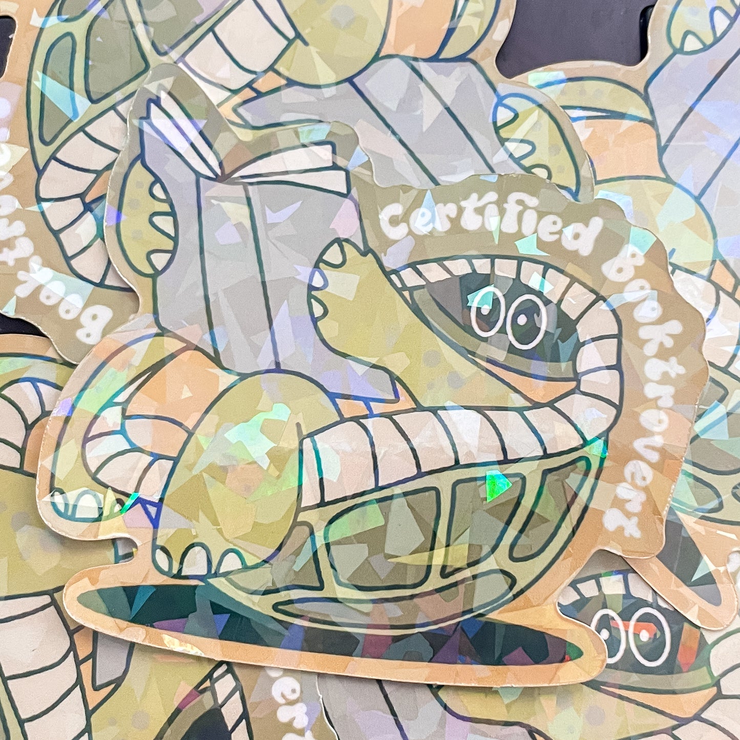 Certified Booktrovert - Holographic Sticker