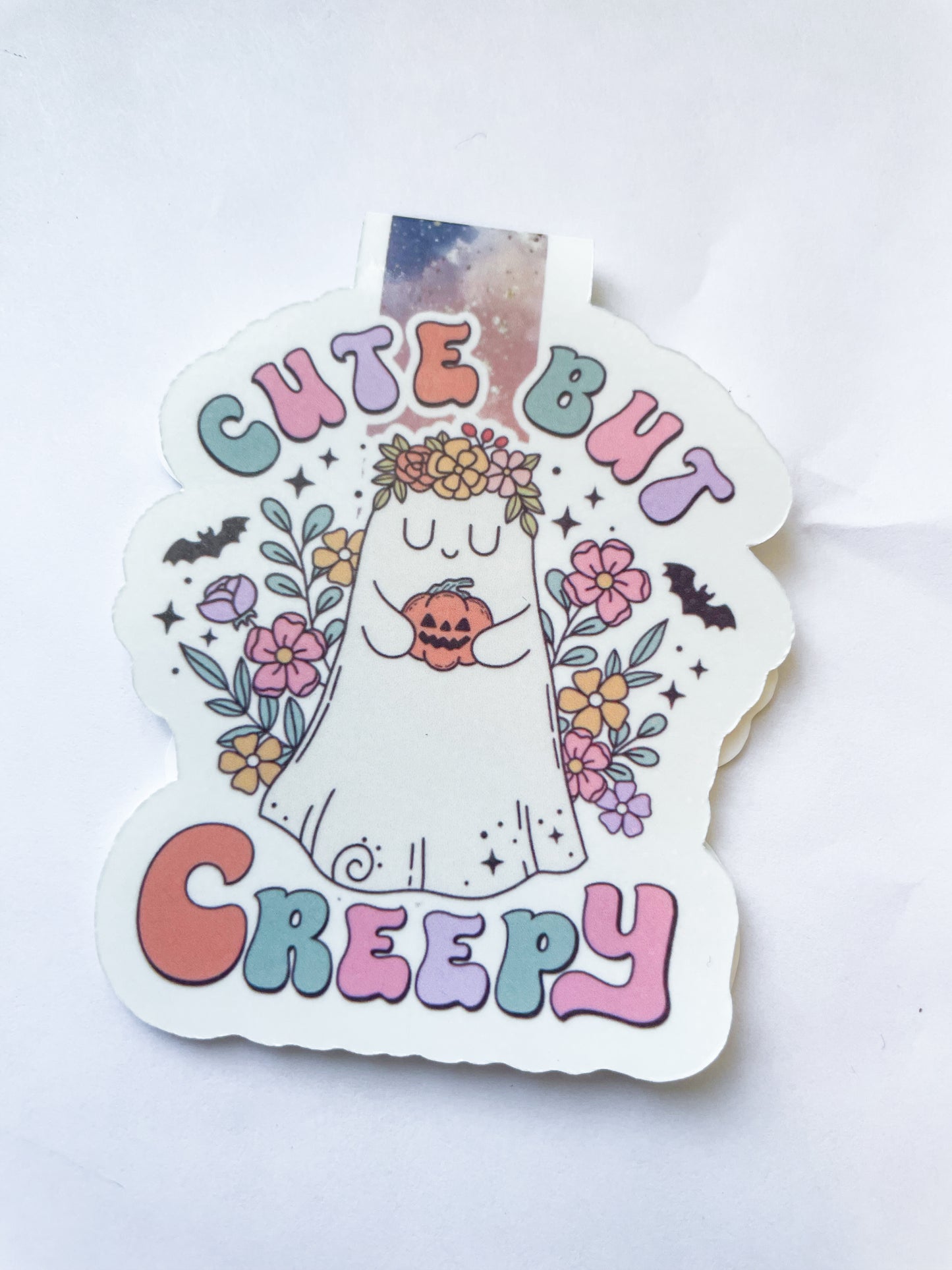 Cute but Creepy Cute Ghost Magnetic Bookmark