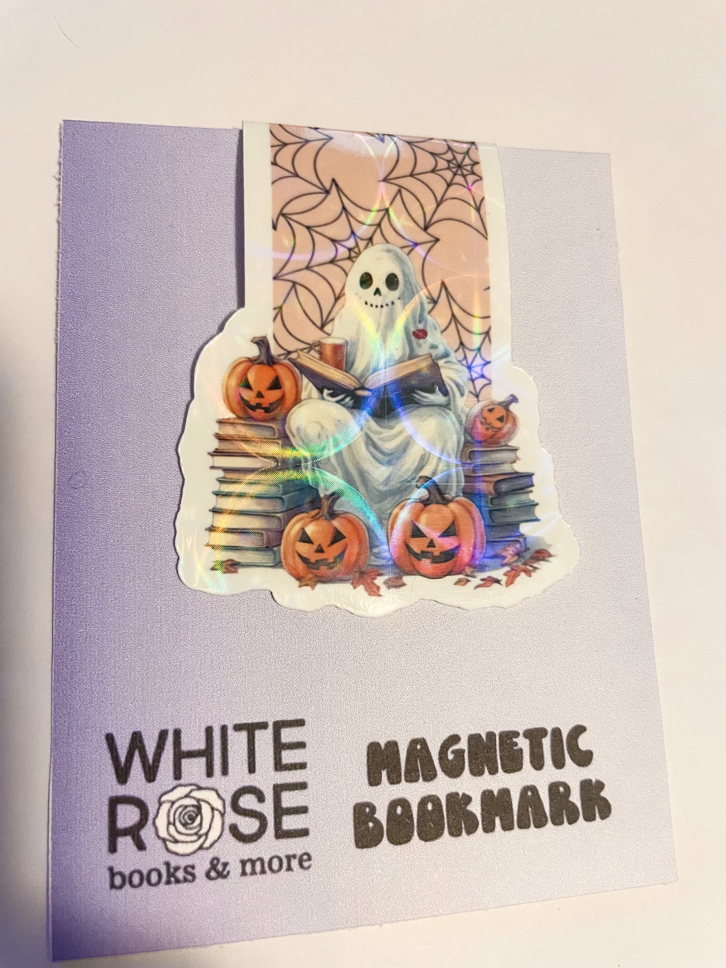 Ghost Reading Books Magnetic Bookmark