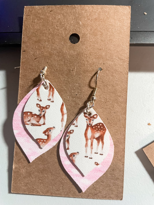 Oh, Deer! Layered Earrings | Heather Style Dangle Earrings | Layered Teardrop Shape