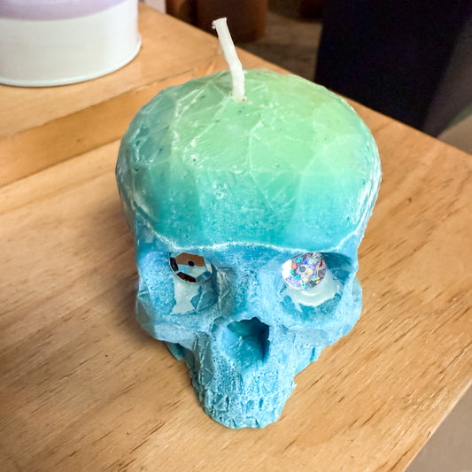 Honey Arts Studio: Into the Woods Skull Candle