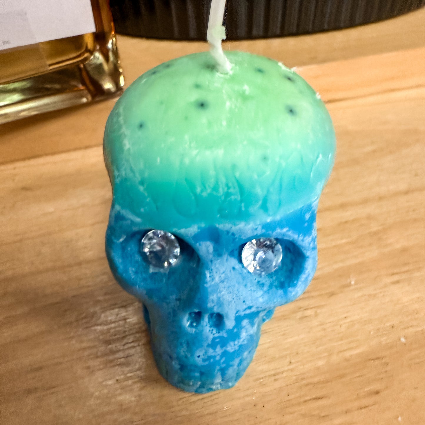 Honey Arts Studio: Into the Woods Skull Candle Small