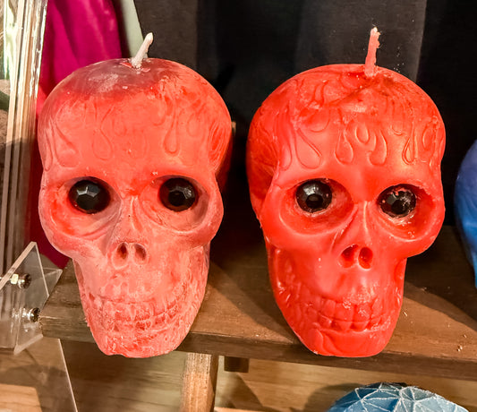 Honey Arts Studio: Vampire's Blood Skull Candle Large