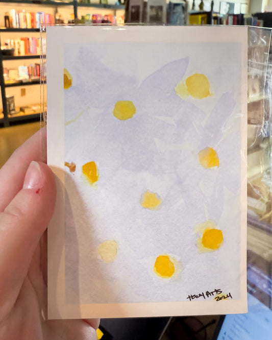 Honey Arts Studio: Floral Mini Art Prints: White Daisies