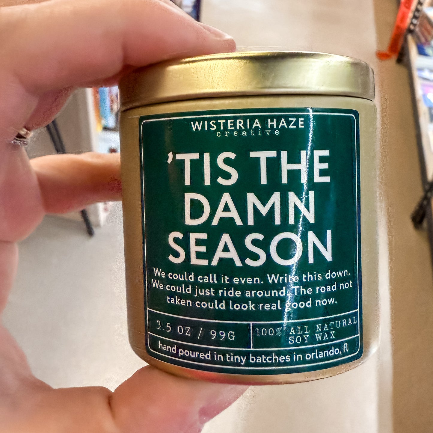 Wisteria Haze: Tis the Damn Season 3.5 Oz Candle