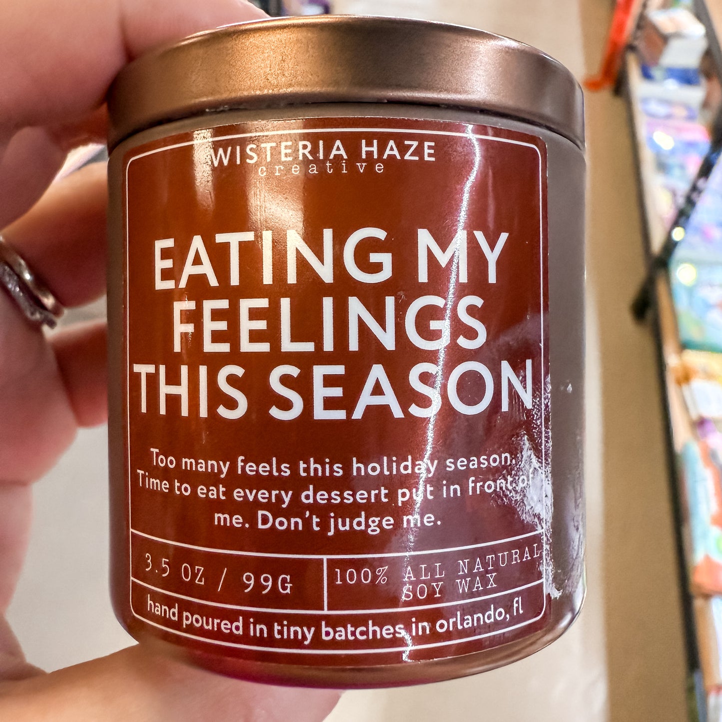 Wisteria Haze: Eating My Feelings This Season 3.5 Oz Candle