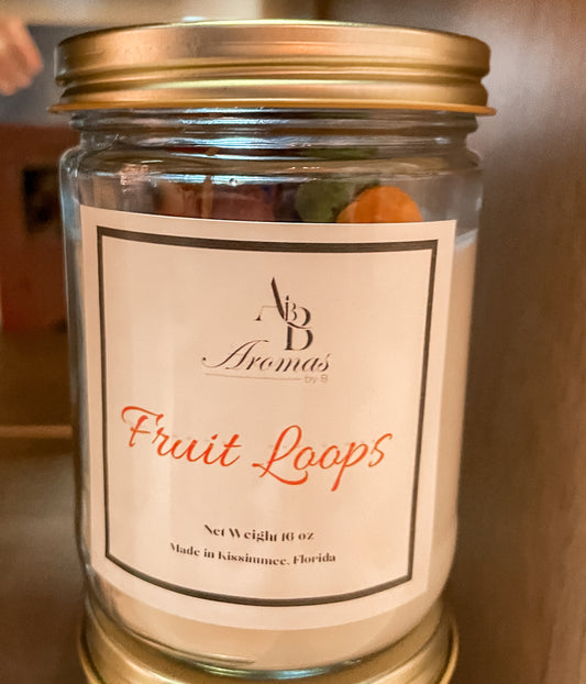 Aromas by B: 16 Oz  Fruit Loops Candle