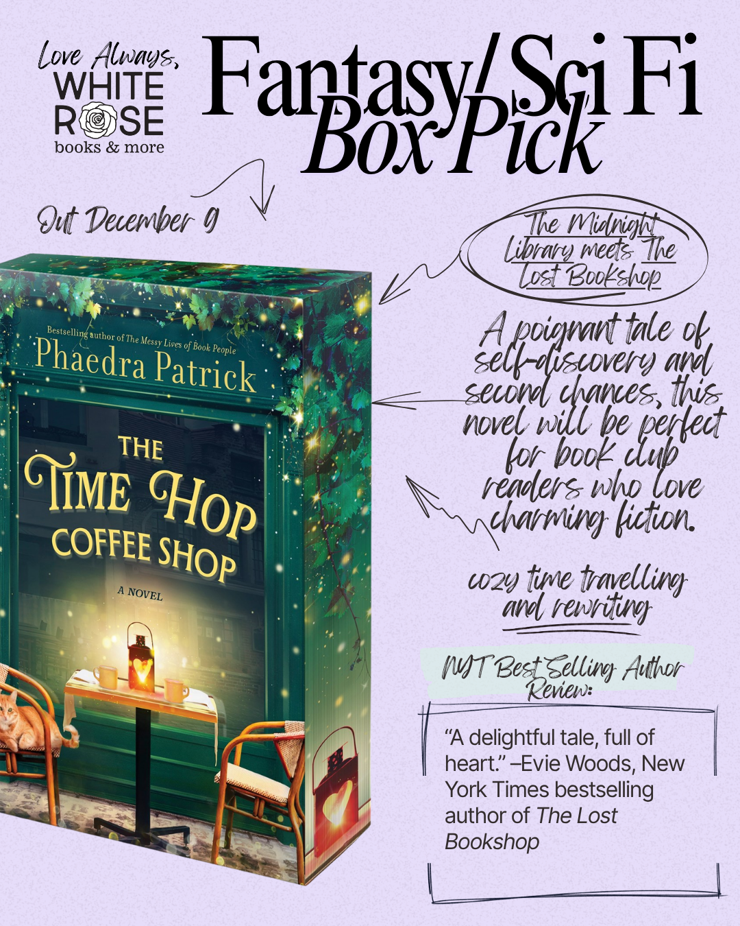 Fantasy Science Fiction Subscription Box: December Selection: The Time Hop Coffee Shop:  A Novel  by Phaedra Patrick