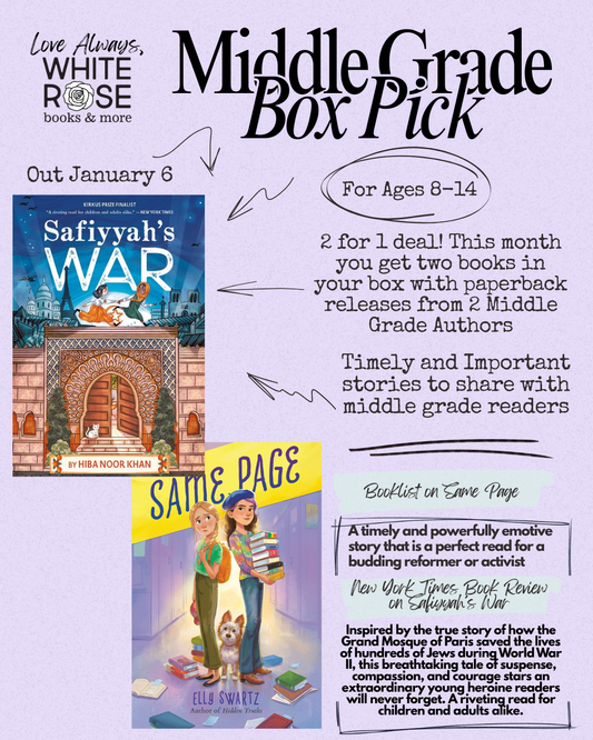 Middle Grade Book Subscription Box: February Selection: Same Page & Safiyyah's War