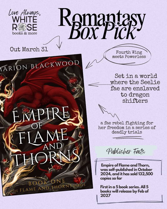Romantasy Subscription Box: MARCH Book Selection: Empire of Flame and Thorns by Marion Blackwood