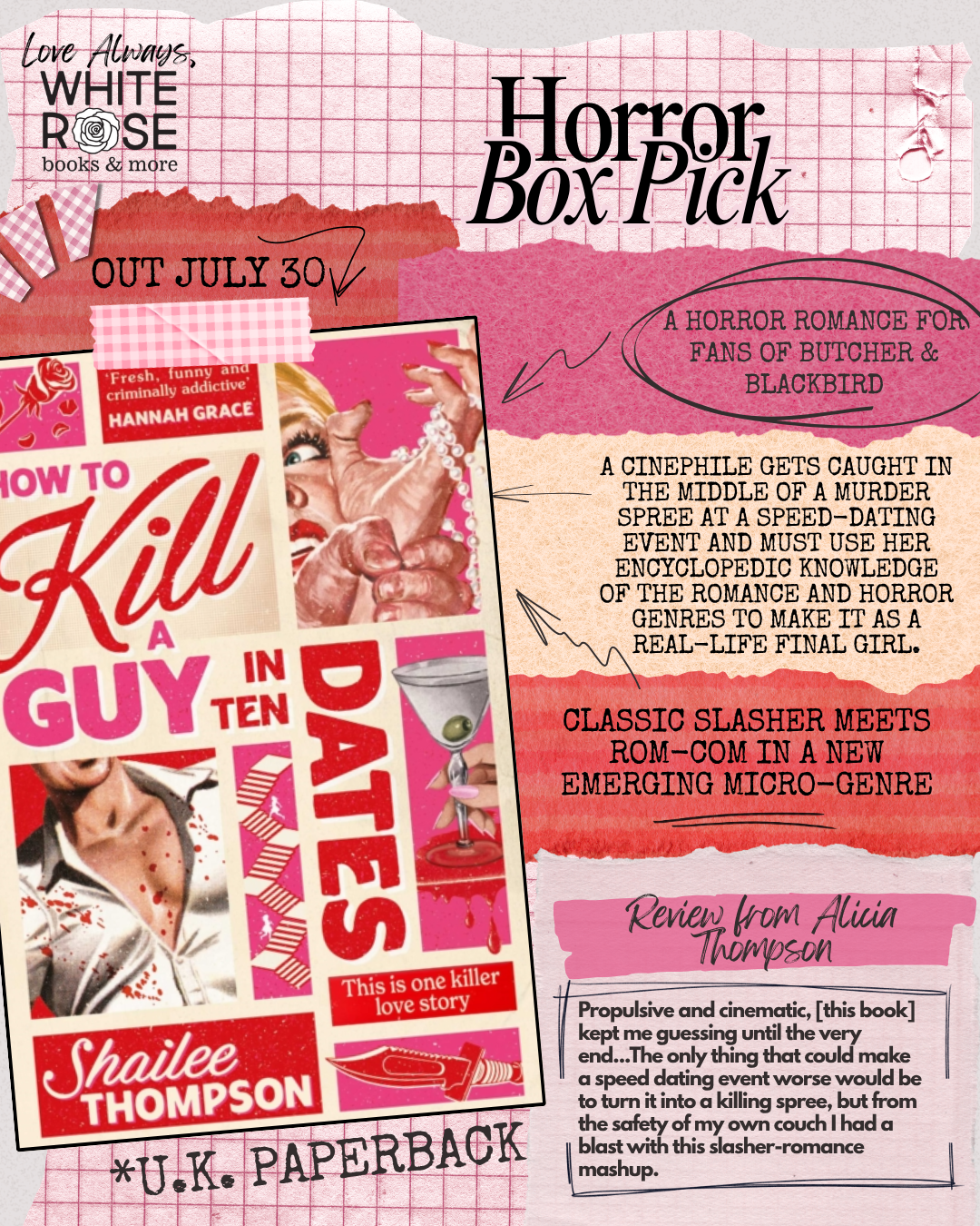 Horror Subscription Box: JULY Box: How to Kill a Guy in Ten Dates by Shailee Thompson