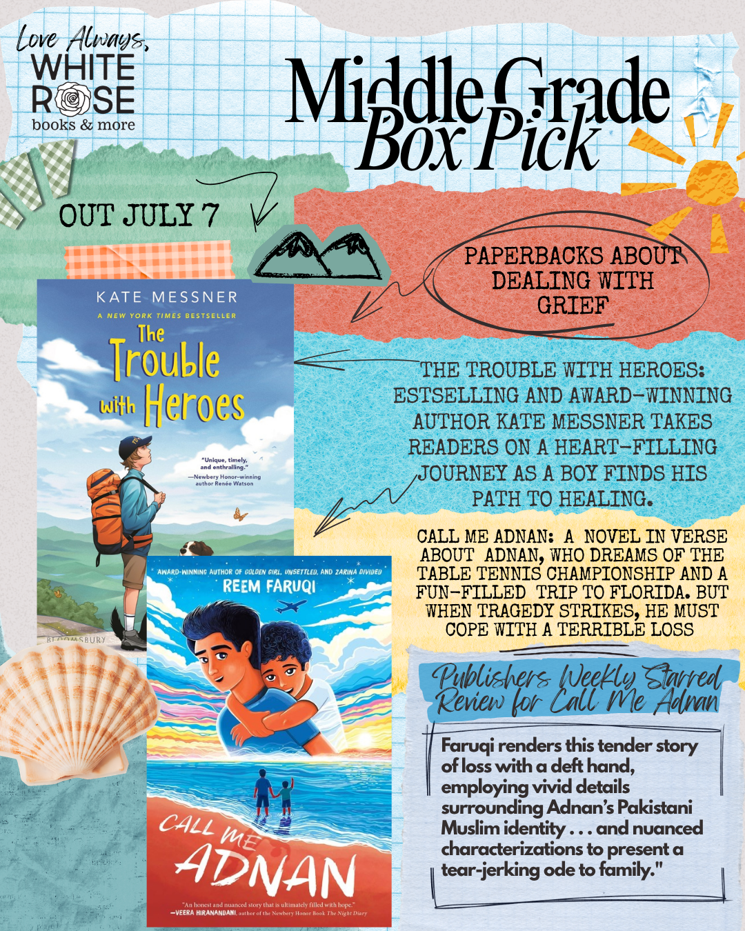 Middle Grade Book Subscription Box: July Box : The Trouble with Heroes & Call Me Adnan