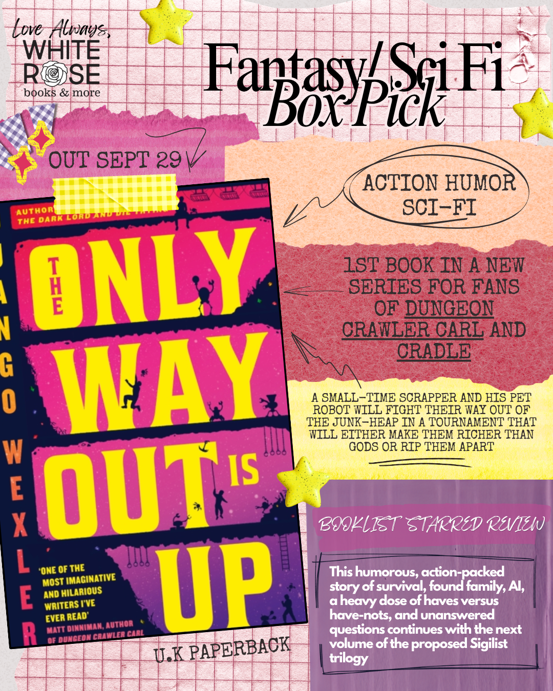 Fantasy/Science Fiction Subscription Box: SEPTEMBER Selection: The Only Way Out is Up by Django Wexler