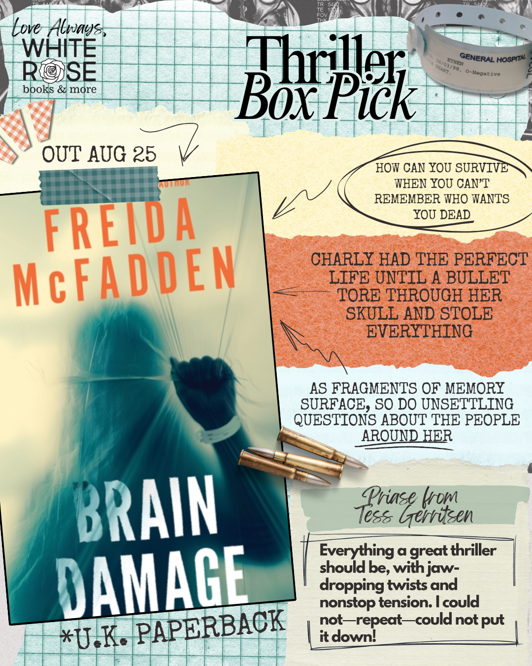 Thriller Subscription Box: AUGUST BOX: Brain Damage by Freida McFadden