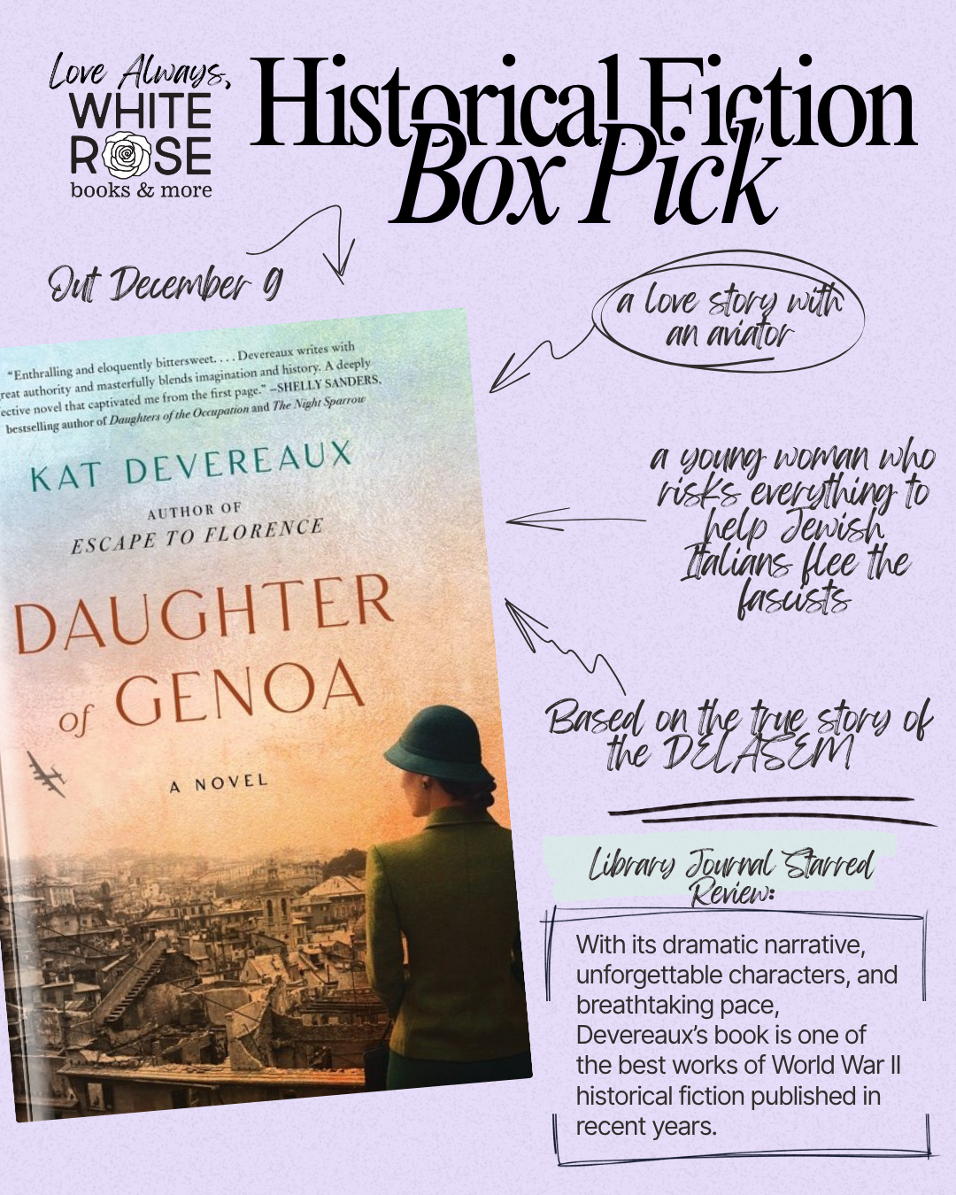 Historical Fiction Subscription Box: December Selection: Daughter of Genoa by Kat Devereaux