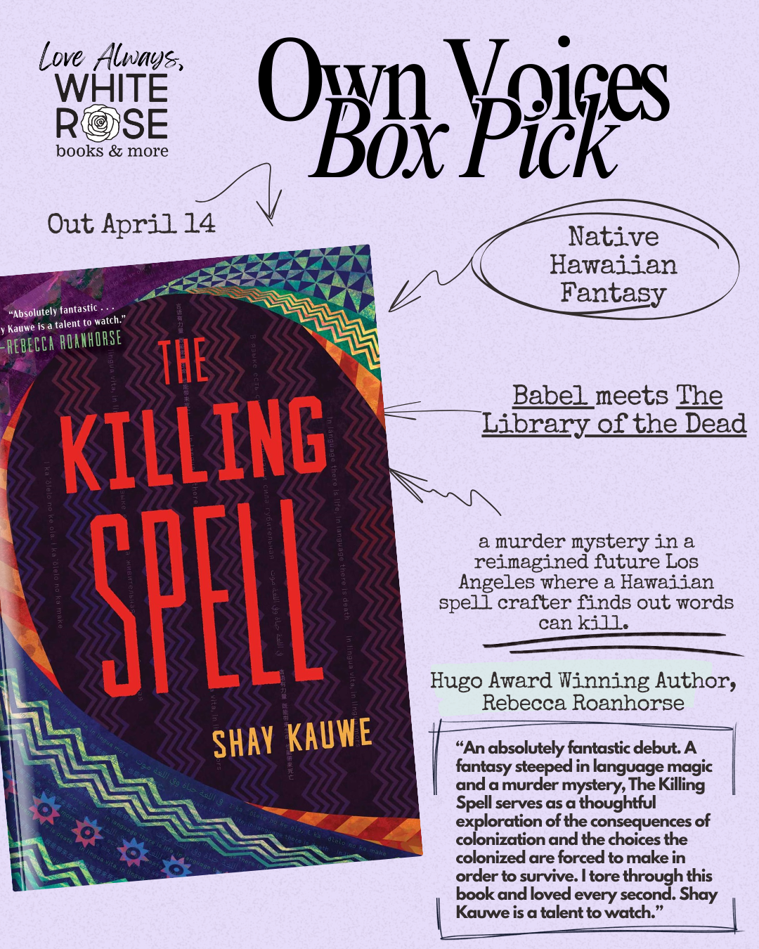 Own Voices Book Subscription Box: April Selection: The Killing Spell by Shay Kauwe