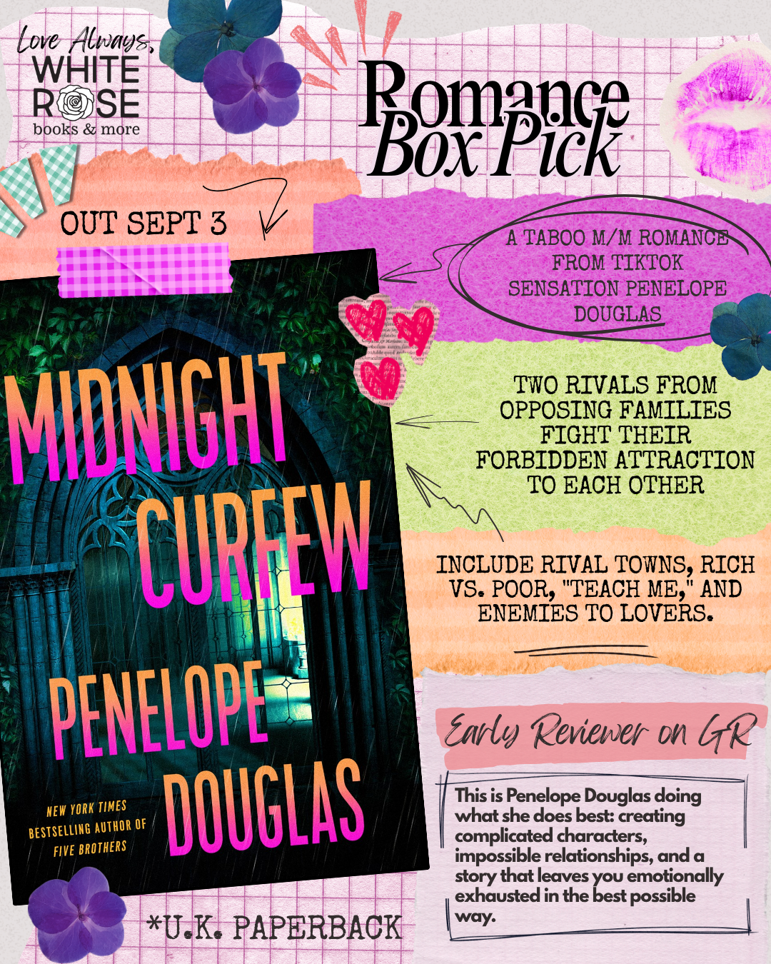 Romance Subscription Box: SEPTEMBER SELECTION: Midnight Curfew by Penelope Douglas